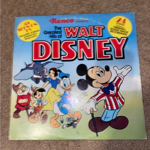 Disney Media Lp Greatest Hits Of Walt Disney Vinyl Record Poshmark